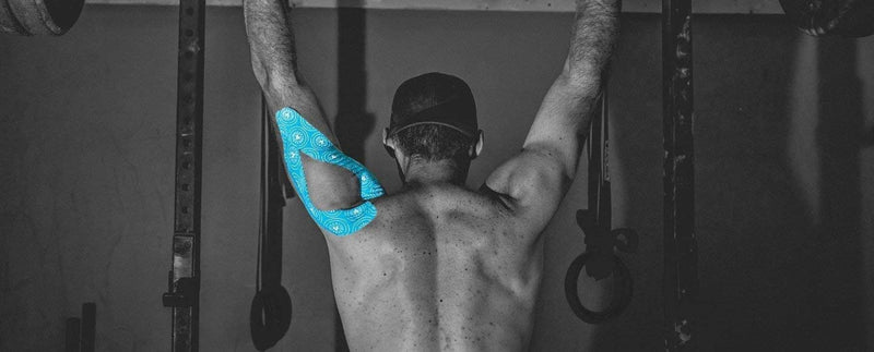 [Australia] - Goat Tape Kinesiology Tape, Pre-Cut Strips Blue & White 