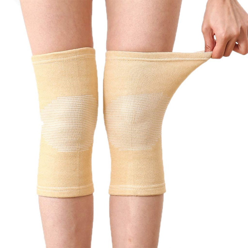 [Australia] - WT-DDJJK Non Slip Sleeve, Unisex Knee Support Sleeves Bamboo Charcoal Fabric Sports Compression Warm Brace Anti-Slip Wrap Pads Joint Pain Injury Recovery 