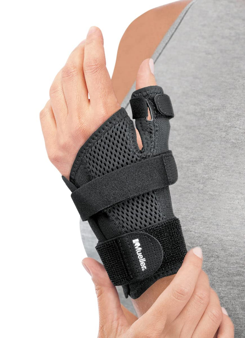 [Australia] - Mueller Sports Medicine Adjust-to-Fit Thumb Stabilizer, For Men and Women, Black, One Size Fits Most 