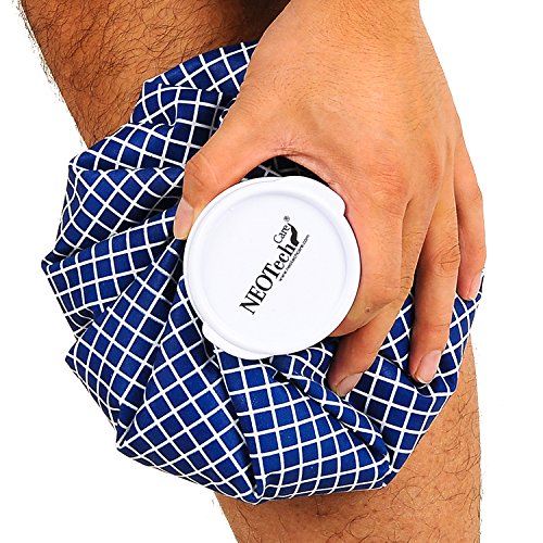 [Australia] - Neotech Care Ice Bag for Injuries, Swelling, Headache, Pain Relief, First Aid - Cold Pack Screw Top Lid - Reusable, Refillable, Flexible & Waterproof Pouch / Bladder Style (28cm, Lime Design) Limes 1 Count (Pack of 1) 