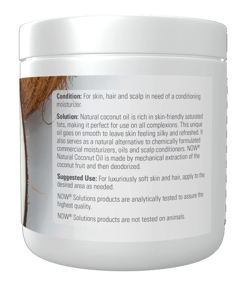 [Australia] - NOW Solutions, Coconut Oil, Naturally Revitalizing for Skin and Hair, Conditioning Moisturizer, 7-Ounce 7 Fl Oz (Pack of 1) 