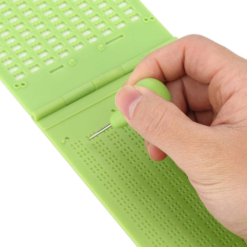 [Australia] - Yencoly Braille Store Business Card Slate, Portable Plastic 9 Lines 30 Cells Braille Writing Slate and Stylus Braille Learning Tool Accessory Assorted Tactile Bump Dots for The Blind 