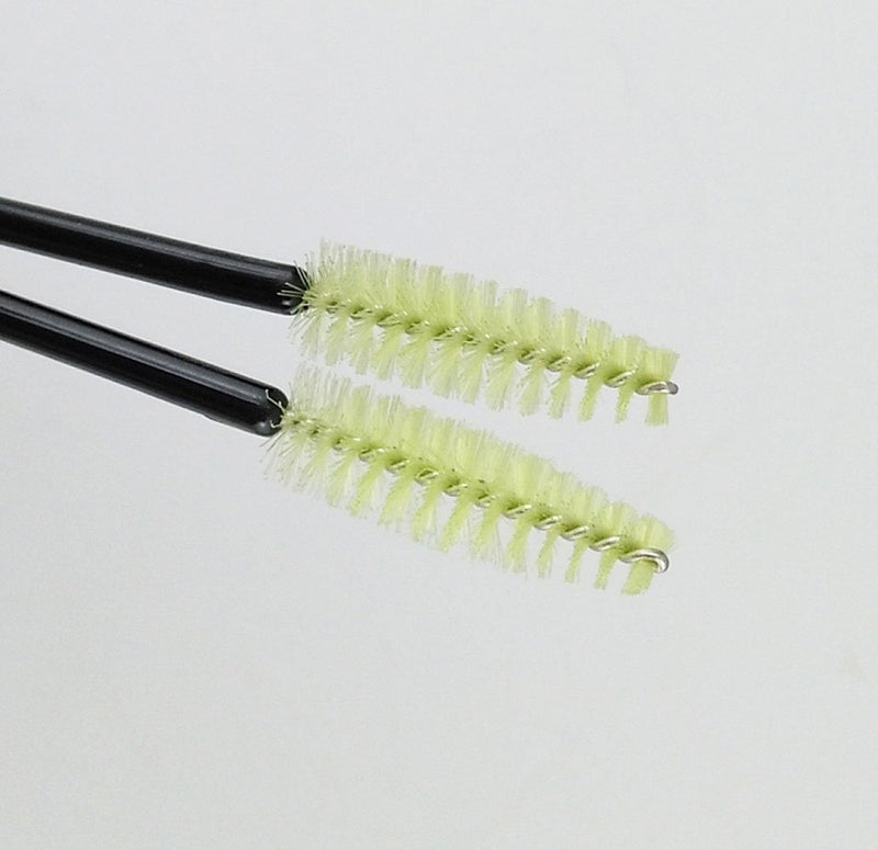 [Australia] - Yueton Pack of 100 Disposable Eyelash Brushes Wands Mascara Applicator (Black+Green) 