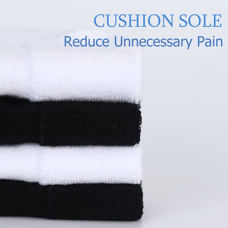 [Australia] - Athlemo Women&Men Bamboo Diabetic Socks 2 Pairs Loose Fit Non-Binding Over the Knee Seamless Breathable Anti-odor White(2 Pairs) 13-15 