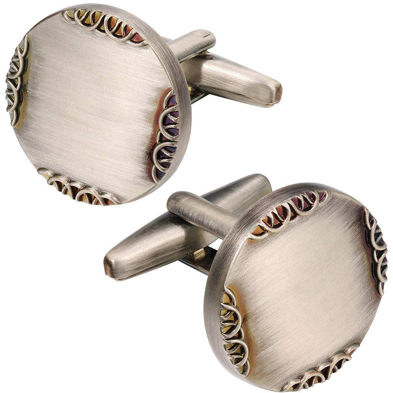 [Australia] - HAWSON Cufflinks and Studs Set, Black Imitation Pearl Cufflinks for Men and Women, Tuxedo Shirt Studs Set for Men, Business Wedding Anti-Silver 