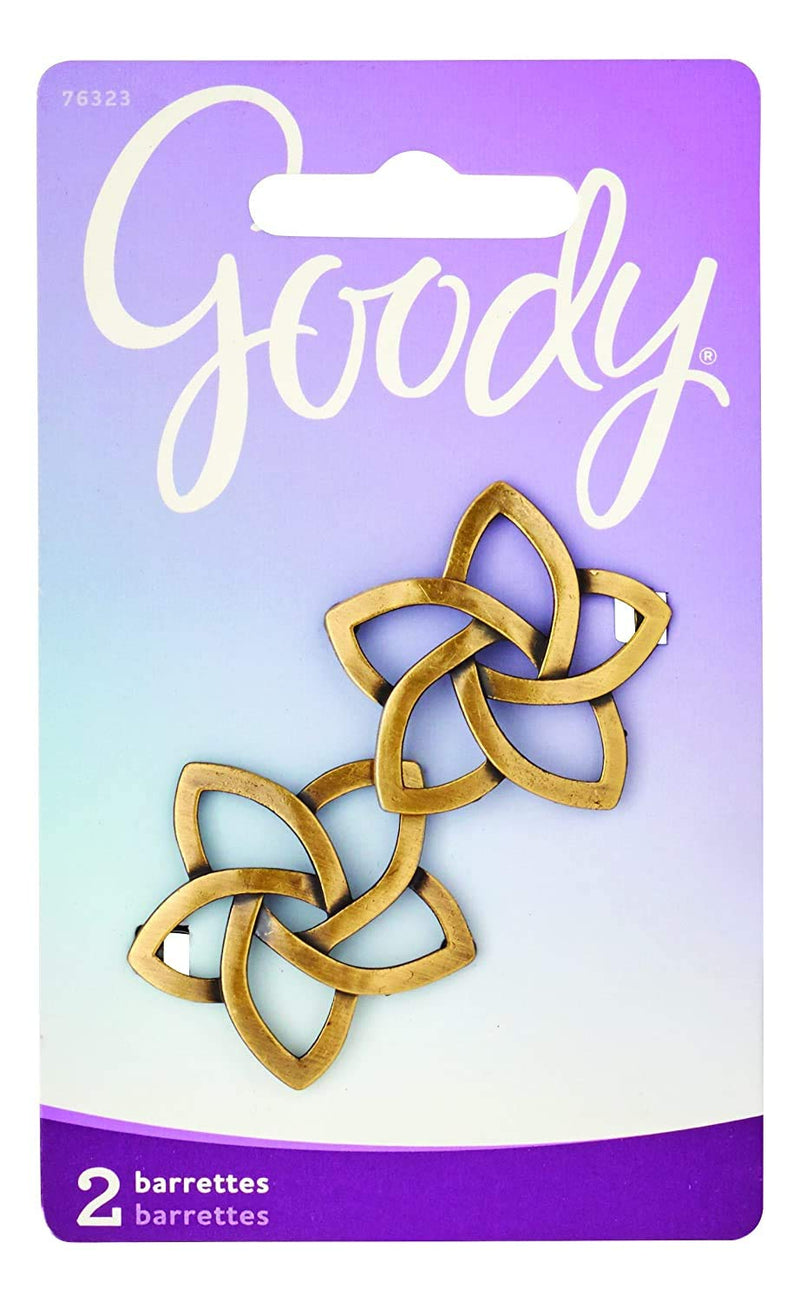 [Australia] - Goody Classics Metal Hair Barrettes (Pack of 3, Assorted Styles) Pack of 3 