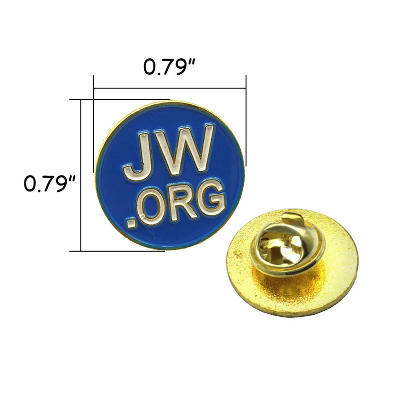 [Australia] - TIHOOD 25PCS Round Blue JW.org Lapel Pin - JW.org Neck Tie Hat Tack Clip Women or Men Suits-Gold Round Jehovah Witness Lapel Pin 