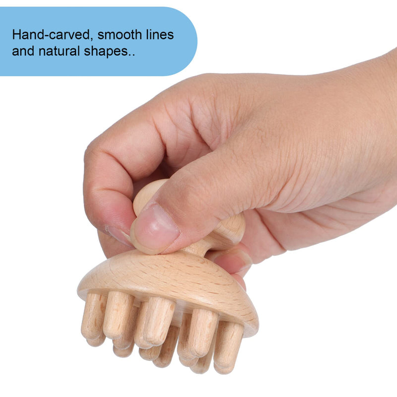 [Australia] - FOMIYES Wood Therapy Mushroom Wood Massager Mushroom Wood Therapy Tool Maderoterapia Mushroom Full Body Wood Massager Gua Sha Tools for Women Men Relief 