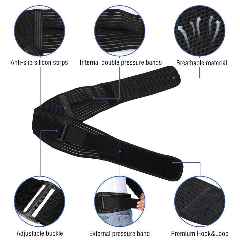 [Australia] - Sacroiliac Hip Belt for Women and Men Alleviate Sciatic, Pelvic, Lower Back and Leg Pain, Stabilize SI Joint | Trochanter Belt | Anti-Slip and Pilling-Resistant, L (L/XL (Hip 37” – 55”)) 