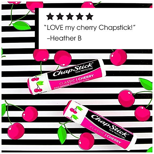 [Australia] - ChapStick Classic Cherry Lip Balm Tubes for Lip Care - 0.15 Oz (Pack of 12) 0.15 Ounce (Pack of 12) 