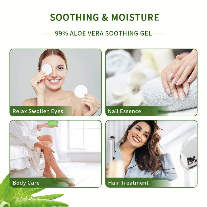 [Australia] - BURIBURI 99% Pure Moisturizing Organic Aloe Vera Gel for Skin, Face, and Hair - 10.5oz 
