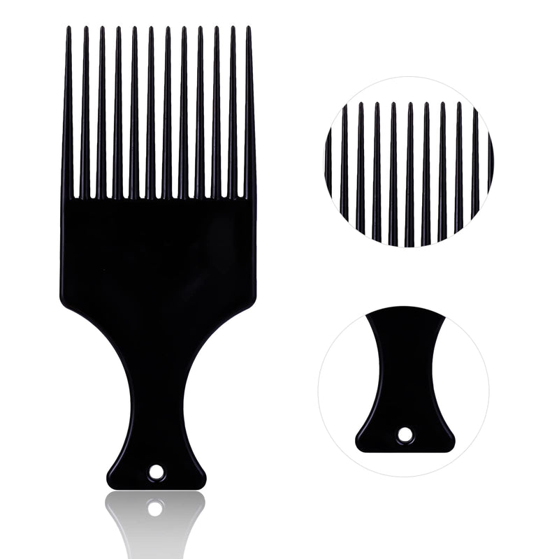 [Australia] - Molain 6 Pcs Afro Pick Hair Comb Smooth Hair Pick Comb Plastic Wide Tooth Hair Pick Comb Hairdressing Styling Tool for Natural Curly Hair Style 