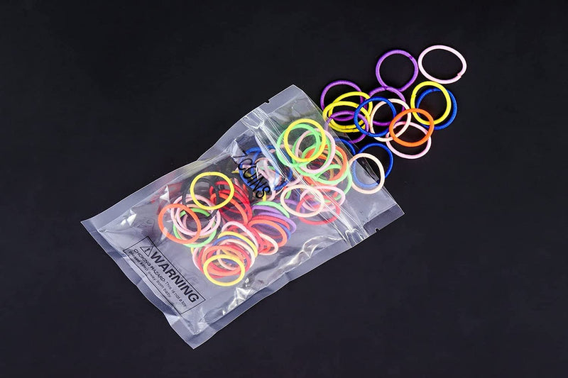 [Australia] - ZCOINS Elastic Hair Ties for Thin Hair,Ponytail Holders Value Pack for Newborn Girls,100pcs/pack Multicolor Mixed 