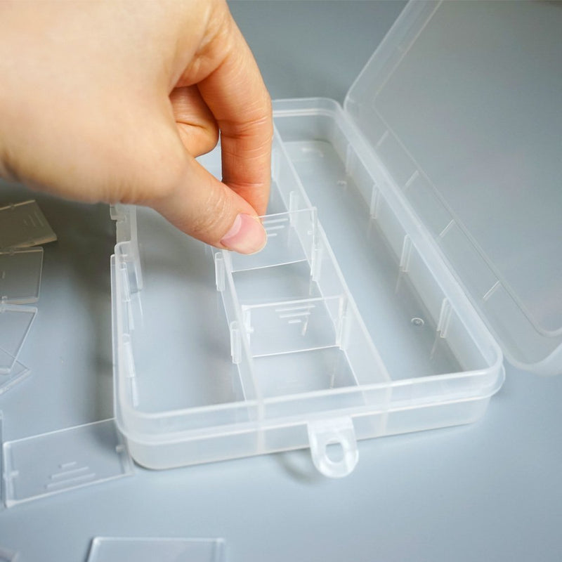 [Australia] - Jewelry Organizer (4pack) Adjustable Removable Clear Plastic 15-Grid Jewelry Organizer Divider Storage Box Jewelry Earring Tool Containers (4pack(15-Grid)) 4pack(15-Grid ) 