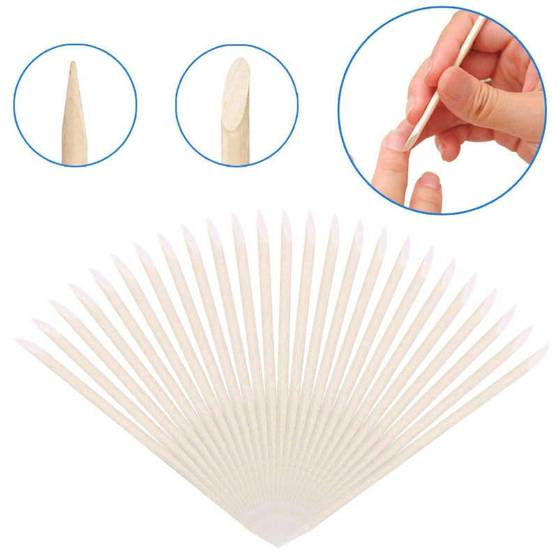 [Australia] - 300 Count Orange Wood Stick 4.5 inch Cuticle Pusher Remover Nail Art Manicure Pedicure Sticks 300 Counts 