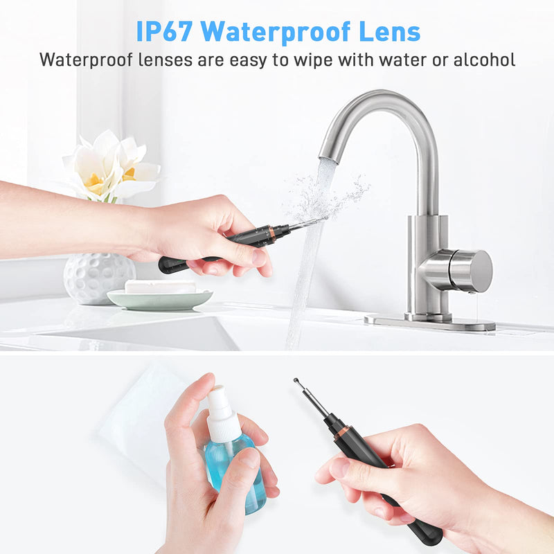 [Australia] - AWELOR Ear Wax Removal Ear Cleaner with Camera,1296P HD Endoscope Earwax Remover Tool with 6 LED Lights,Wireless Ear Otoscope Ear Cleaning Tool for iPhone, iPad & Android Smart Phones 