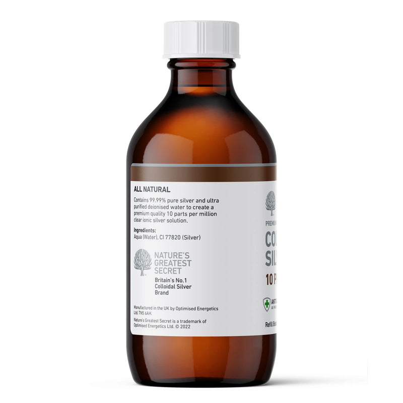 [Australia] - Nature's Greatest Secret Premium Quality Antibacterial 10ppm Colloidal Silver Bottle 300ml 