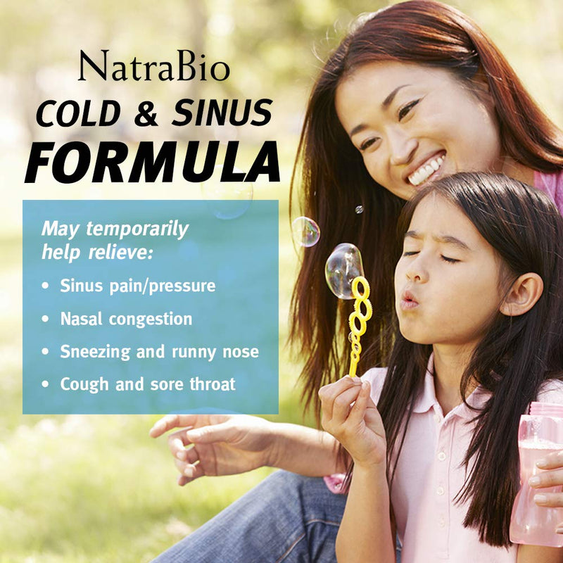 [Australia] - NatraBio Cold & Sinus Nasal Spray | Homeopathic for Temporary Relief of Cold & Sinus Symptoms, Congestion, Pressure, Headache & Runny Nose | 0.8oz 