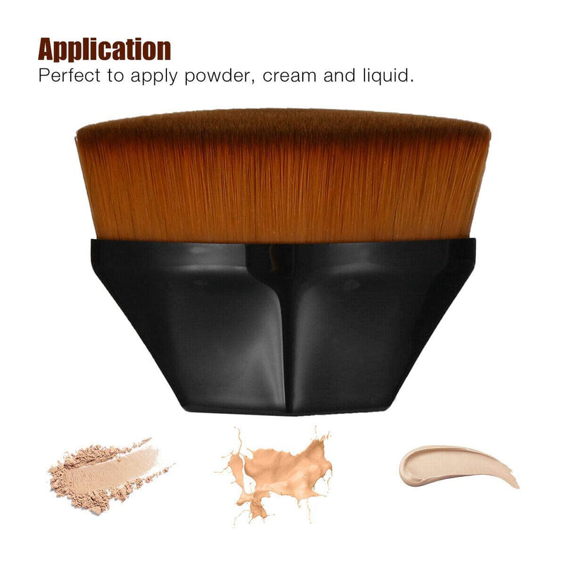 [Australia] - Foundation Makeup Brush, Top Kabuki Face Brush Multifunctional for Blending Liquid, Cream or Flawless Powder Cosmetics (black) 