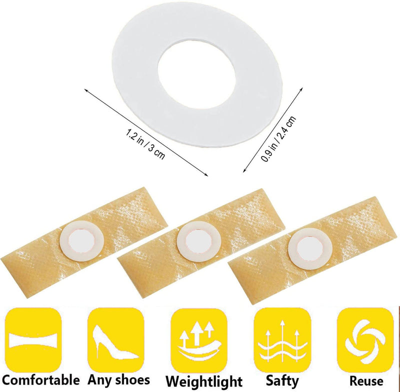 [Australia] - Footsihome 30 Pieces Callus Cushions Corn Pads, Adhesive Oval Shaped Foam Corn Protectos Pads for Feet Waterproof Toe and Foot Protectors for Pain Relief Yellow 