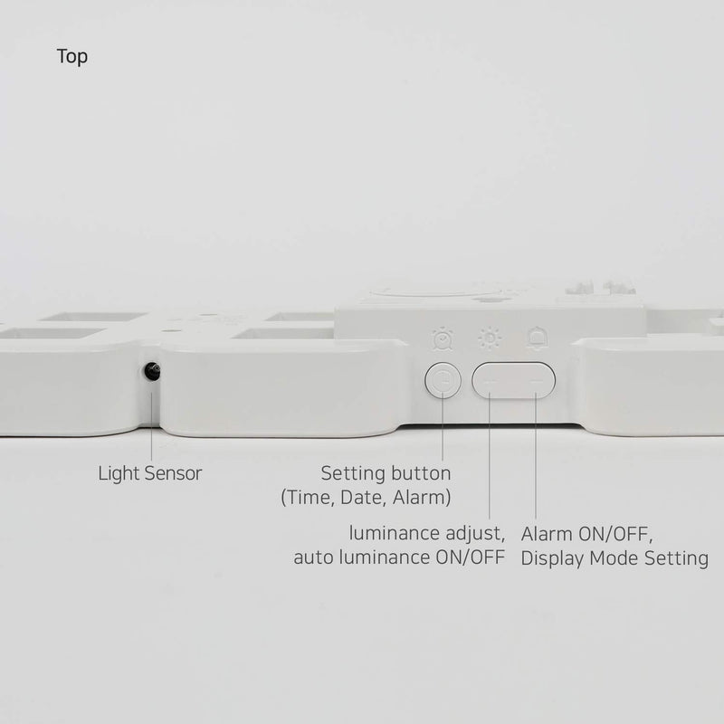 [Australia] - mooas Pure Mini White 3D LED Clock, Multi-Function LED Clock (Calendar, Alarm, Temperature) 
