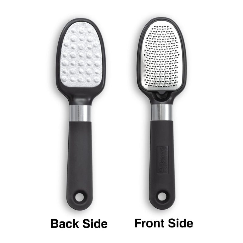 [Australia] - Rikans Foot File Foot Rasp Callus Remover Dead Skin Remover Double Sided Foot Scrubber Foot Care Pedicure Tool to Remove Hard Skin Can Be Used Wet or Dry Skin Surgical Grade Stainless Steel File 