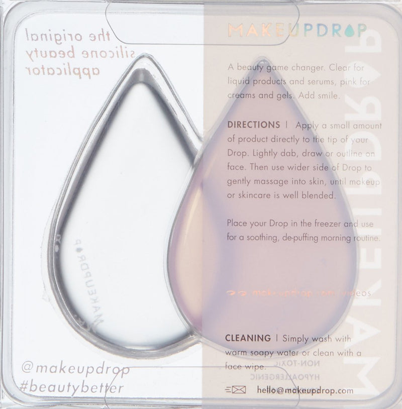 [Australia] - MAKEUPDROP Silicone Beauty Applicator Clear & Pink Everyday Set 