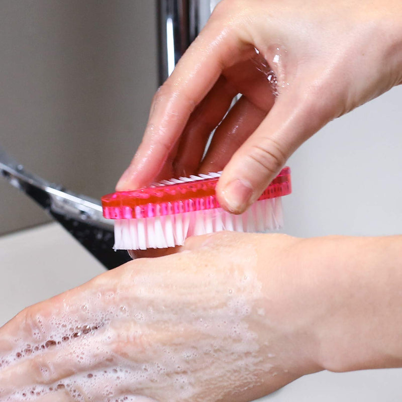 [Australia] - Nail Brush Two Sided Hand Fingernail Scrub Brush Soft Stiff Bristles Nails Toes Scrubber for Men Women Kids,4 PCS 