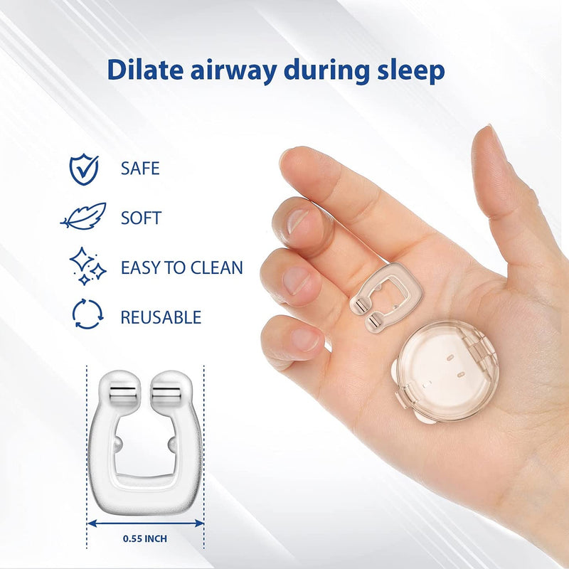 [Australia] - Skyloa Anti Snoring Devices - Silicone Magnetic Anti Snoring Nose Clip, Snore Stopper, Provide Effective Snoring Solution - Comfortable Nasal to Stop Snoring(4 PCS) 