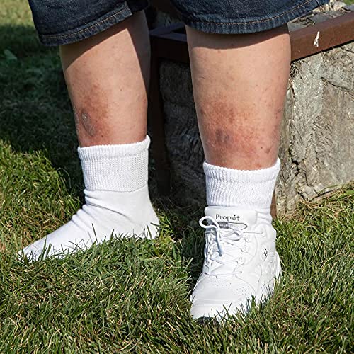 [Australia] - Extra Wide Medical ( Diabetic ) Quarter Socks (Pack of 3), Made in USA Large White 
