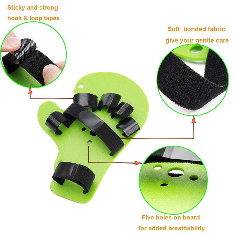 [Australia] - Hand Brace Resting Hand Splint Finger Stroke Recovery Equipment Finger Straightener Extender Hand Therapy Equipment with Finger Support ( Fit Right or Left Hand) 