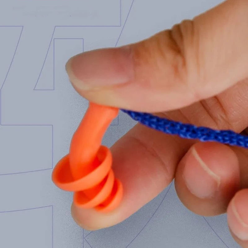 [Australia] - 5 Pairs Corded Ear Plugs Reusable Silicone Earplugs with String Banded Ear Plug Sleep Noise Cancelling for Hearing Protection 