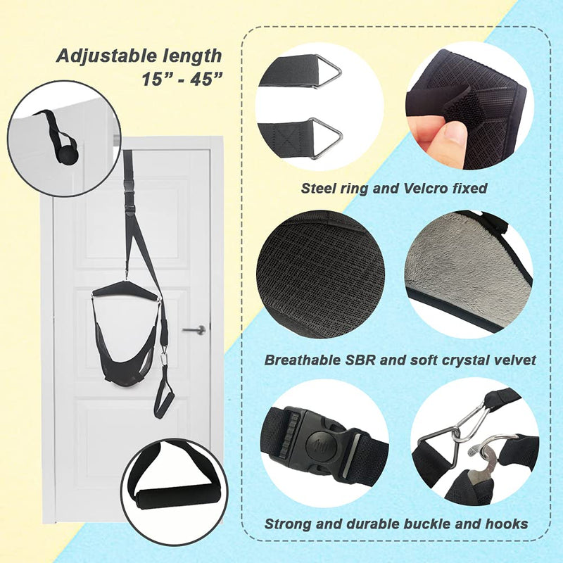 [Australia] - Cervical Neck Traction Hammock Device, Over Door Spine Exerciser Support Brace Posture Corrector for Relief Head Shoulder Pain 