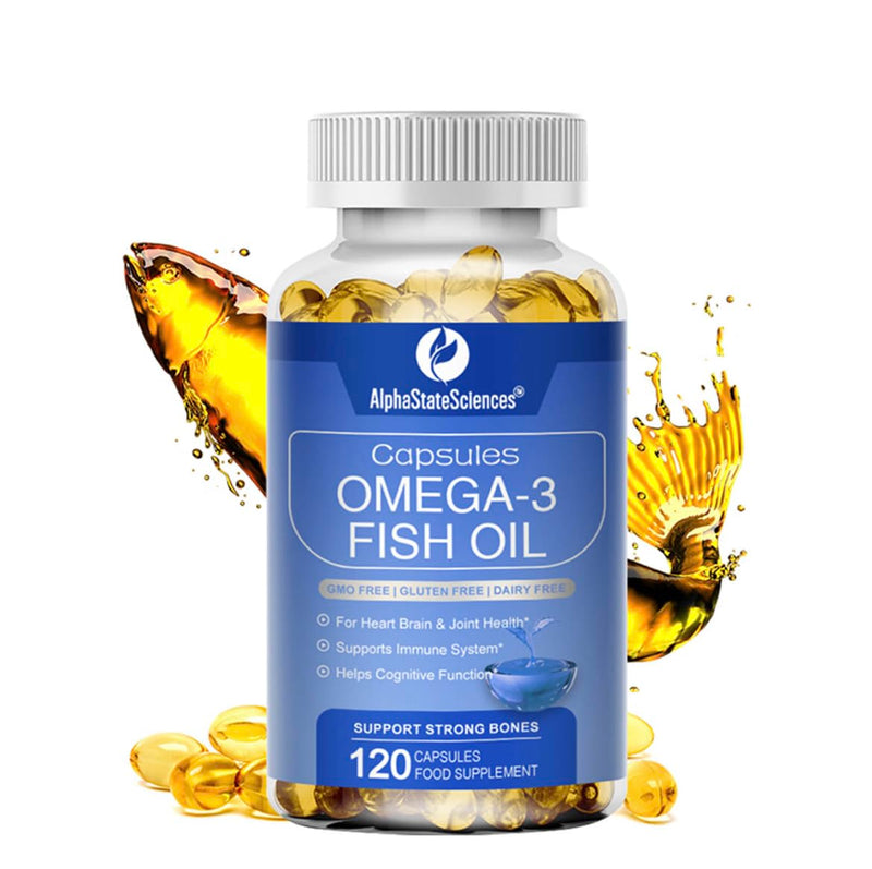 [Australia] - **New**Premium Omega 3 Fish Oil Max Strength 3600mg Boost Heart Health, Brain Function, and Joint Mobility High EPA 1296mg & DHA 864mg Essential Fatty Acids for Optimal Wellness 