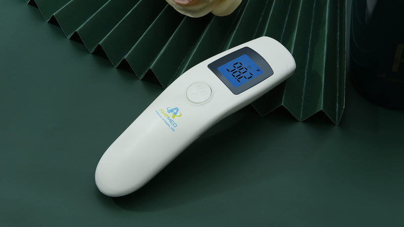 [Australia] - Amplim No Touch Forehead Thermometer | Non-Contact Medical Grade Digital Infrared Baby Thermometer for Kids Adults Infants Toddlers | Touchless Temporal Thermometer FSA HSA Eligible 