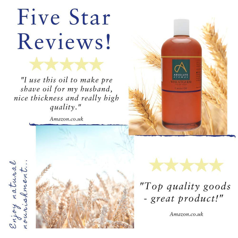 [Australia] - Absolute Aromas Wheatgerm Oil 500ml - 100% Pure, Natural and Rich in Vitamin E - For Massage, Aromatherapy and Blending Essential Oils 500 ml (Pack of 1) 