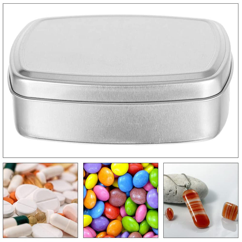 [Australia] - Aluminium Storage Soap Tins Box Soap Bar Holder Dish Container Bathroom Countertop Soap Storage Box for Soap Candy Key Earrings Storage Case (8.4x6.2cm) 