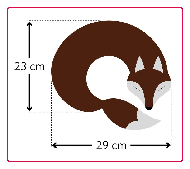 [Australia] - Leschi Wheat Bag microwavable, unscented/Heat Pack for Neck and Shoulders/Animal: Fox Noah, Brown Chocolate / Midnight 