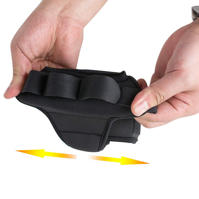 [Australia] - Lolicute Finger Splint Brace Ability,Finger Anti-Spasticity Rehabilitation Auxiliary Training Gloves for Stroke Hemiplegia Patient and Athlete Finger Rehabilitation [Single Hand Universal] (Black) 