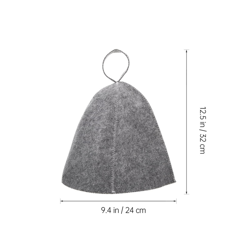 [Australia] - FOMIYES Original Wool Sauna Hat for Women and Men 2 Pack 100% Natural Felt Sauna Accessories Grey 