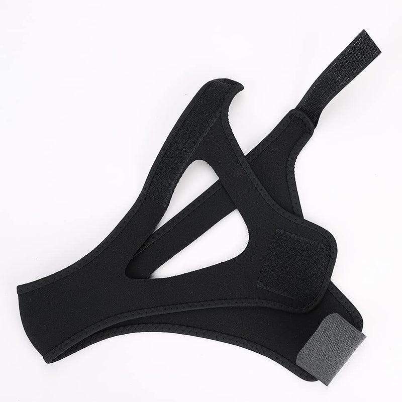 [Australia] - Anti Snoring Chin Strap Comfortable Natural Stop Snore Chin Strap Stop Snoring Solution Chin Strap Effective Snore Stopper Devices Adjustable Snore Reducing Mouth Breathers Sleep Aid for Men Women Black 
