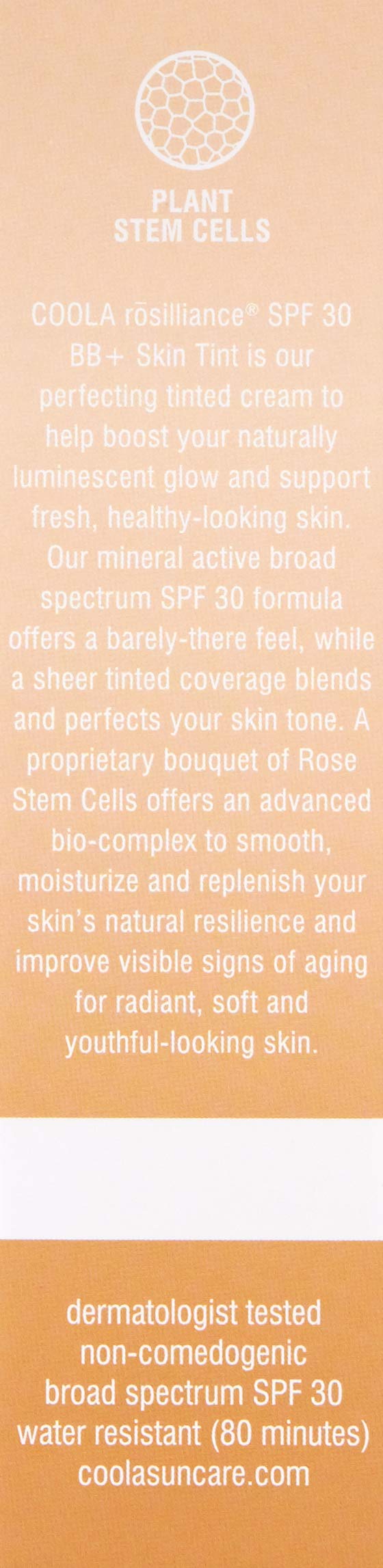[Australia] - COOLA Organic Rosilliance BB+ Cream, Tinted Moisturizer Sunscreen & Skin Care, Broad Spectrum SPF 30 Golden 