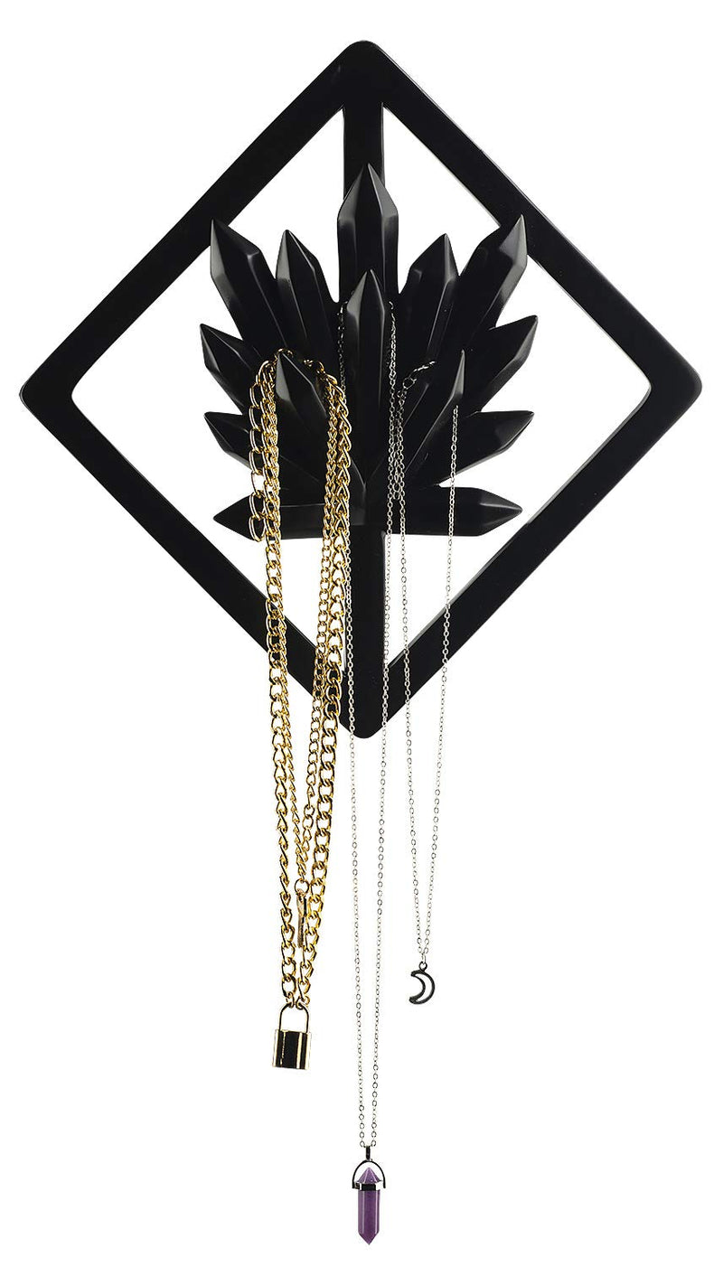 [Australia] - Crystal Wall Hanger, Jewelry Hanger 20x20cm Resin, Large Crystal Cluster Design, Good for Hanging Necklaces Keys, Pendants, Pendulum Beautiful Home Decor 