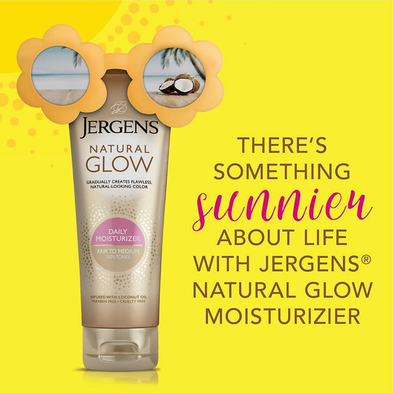 [Australia] - Jergens Natural Glow Daily Moisturizer for Body, Fair to Medium Skin Tones, 7.5 Ounce Tube 