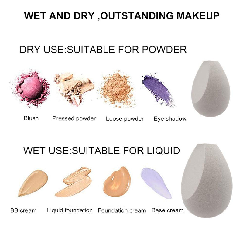 [Australia] - 4-piece makeup sponge set，beauty blender,Professional beauty，Remover，Suitable for cream, powder and liquid 