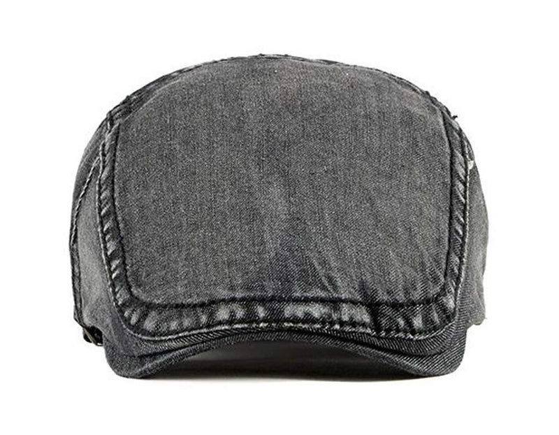 [Australia] - 2 Pack Mens Denim Cotton Newsboy Cap Ivy Gatsby Driving Hunting Cabbie Hats 2 Pack-c 