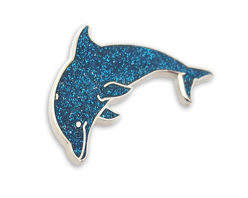 [Australia] - Pinsanity Cute Glitter Dolphin Enamel Lapel Pin 