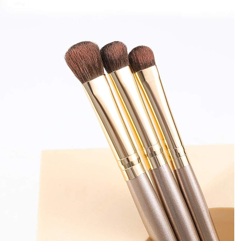 [Australia] - BANFI Make up Eye Brush Set,Eyeshadow Brush Set Eyeliner Blending Brush Makeup Natural Pony Hair Brushes 7 Pcs,Cosmetic Beauty Tool GOLD 