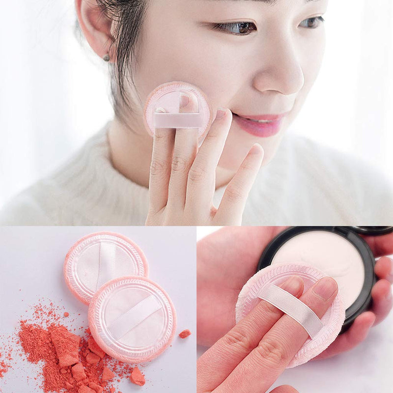 [Australia] - 5x Powder Puff, Applicator Cotton Round Makeup Powder Sponge, Air Cushion Puff with Ribbon, Face Powder Puffs for Loose and Foundation,3.15 inch (Orange) Orange 