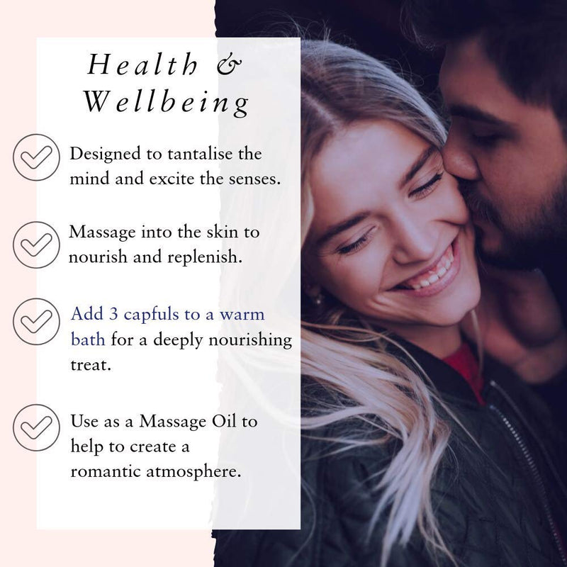 [Australia] - Absolute Aromas Romance Bath & Massage Oil 100ml - Jasmine, Spearmint and Cedarwood Pure Essential Oils in a Jojoba, Sweet Almond & Evening Primrose Base - Sensual Body Oil 